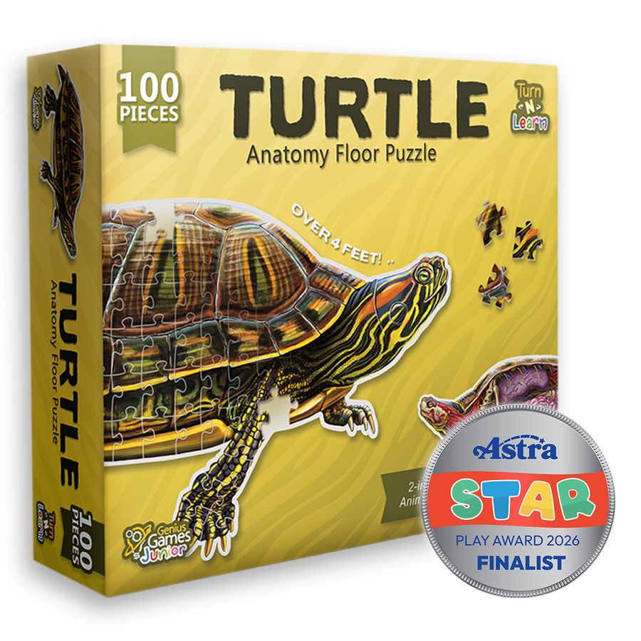 Pond Slider Turtle Jigsaw Puzzle - 4FT Double Sided Floor Puzzle