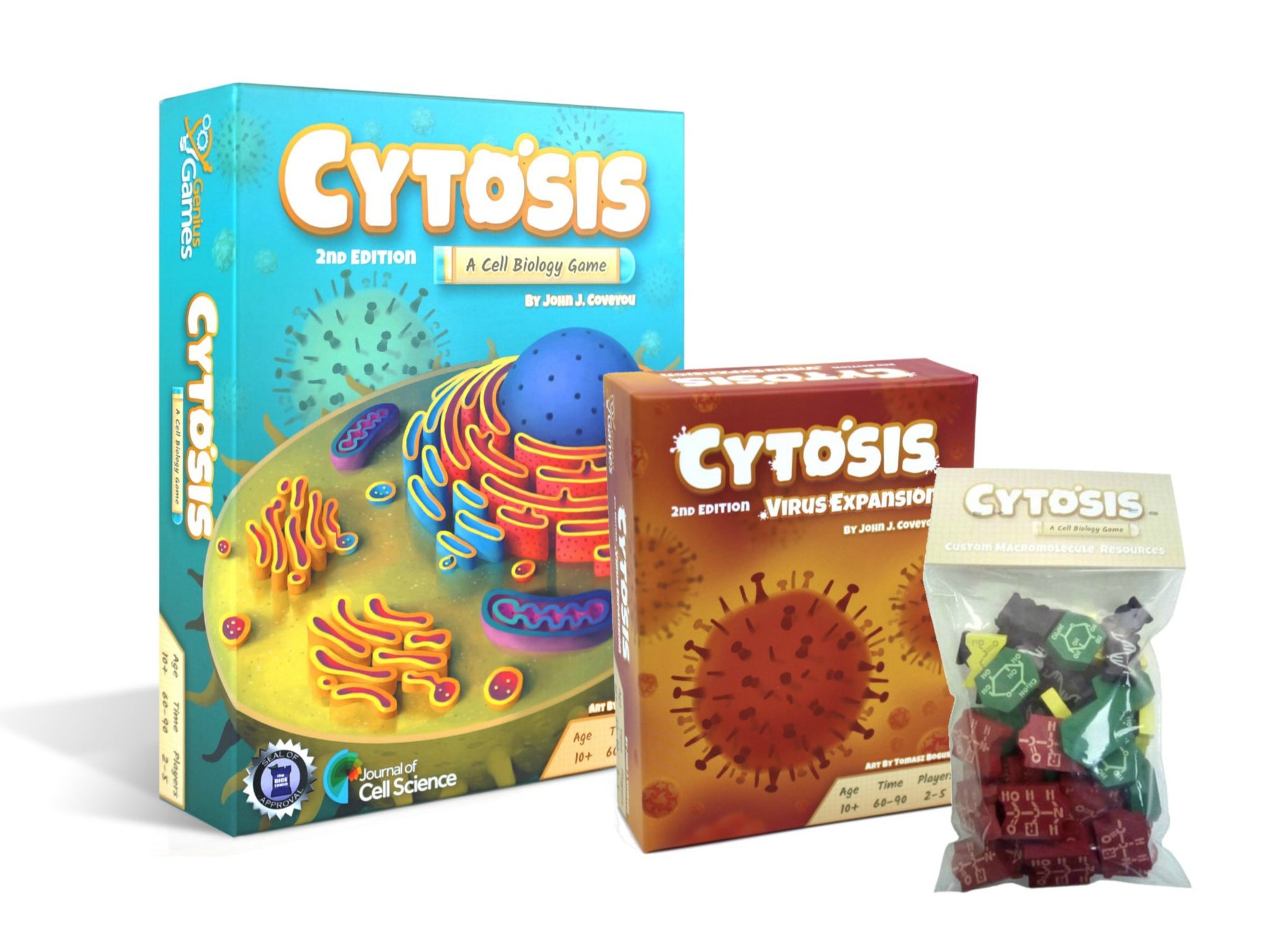 What you can find inside the box of Cytosis: A Cell Biology Game
