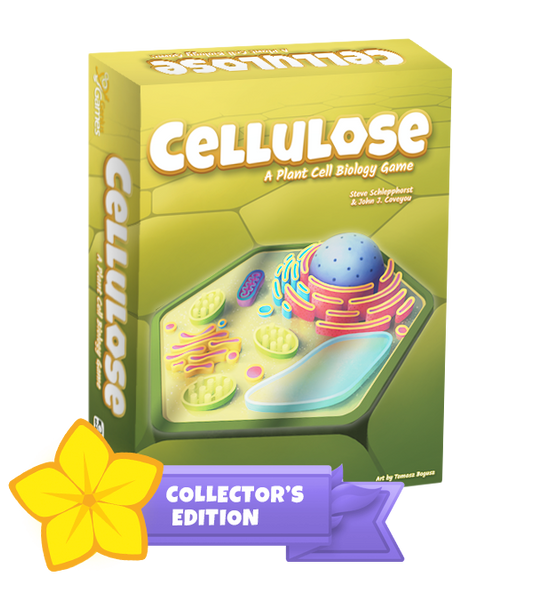 front of the box of the Collector's Edition of Cellulose Game by Genius Games