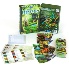 what's inside the box of the best-selling ecology and biology game, Ecosystem by Genius Games