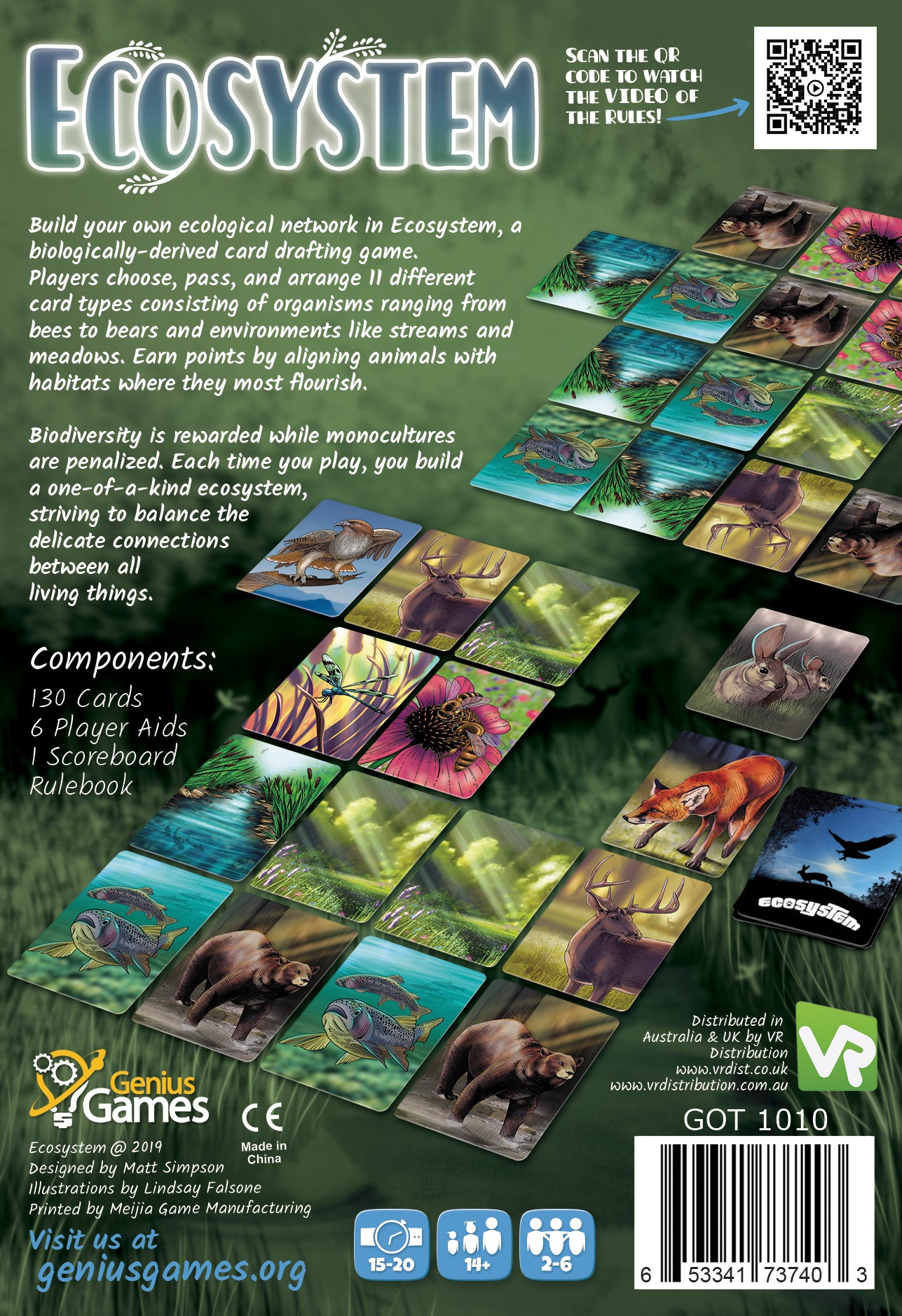 Rot Ecosystem Game Ecosystem | A Card Game about Animals, Habitats, and Biodiversity ...