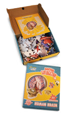 Human Brain Floor Kids Puzzle - Dr. Livingston's Unique Shaped 100 Piece Science Puzzles for Kids