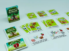 the cards that can be found inside Alana's  animals game
